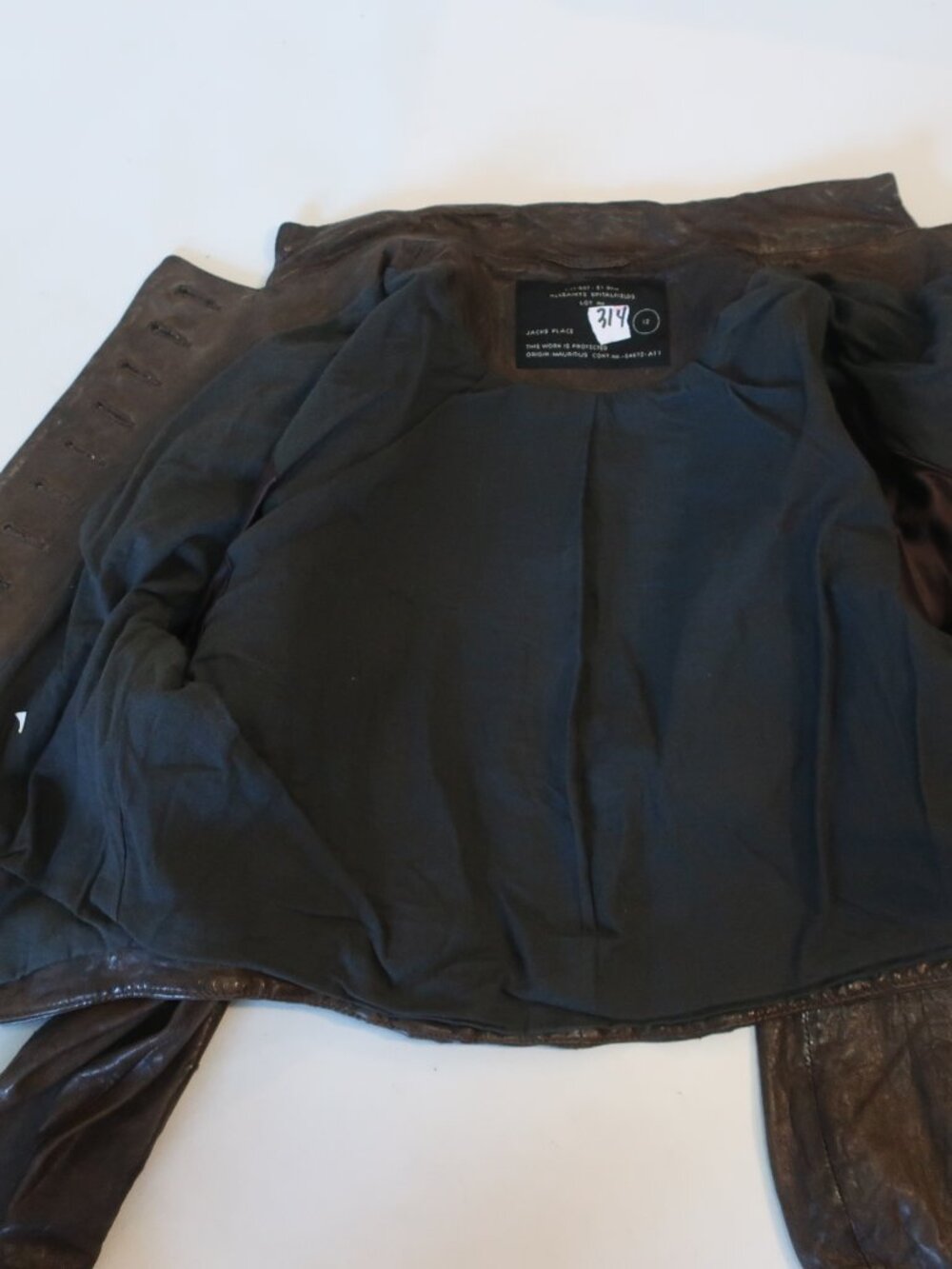 Womens All Saints Brown (Item- 314) Cropped Bomber Leather Lelex Moto Jacket 12 - Picture 10 of 15
